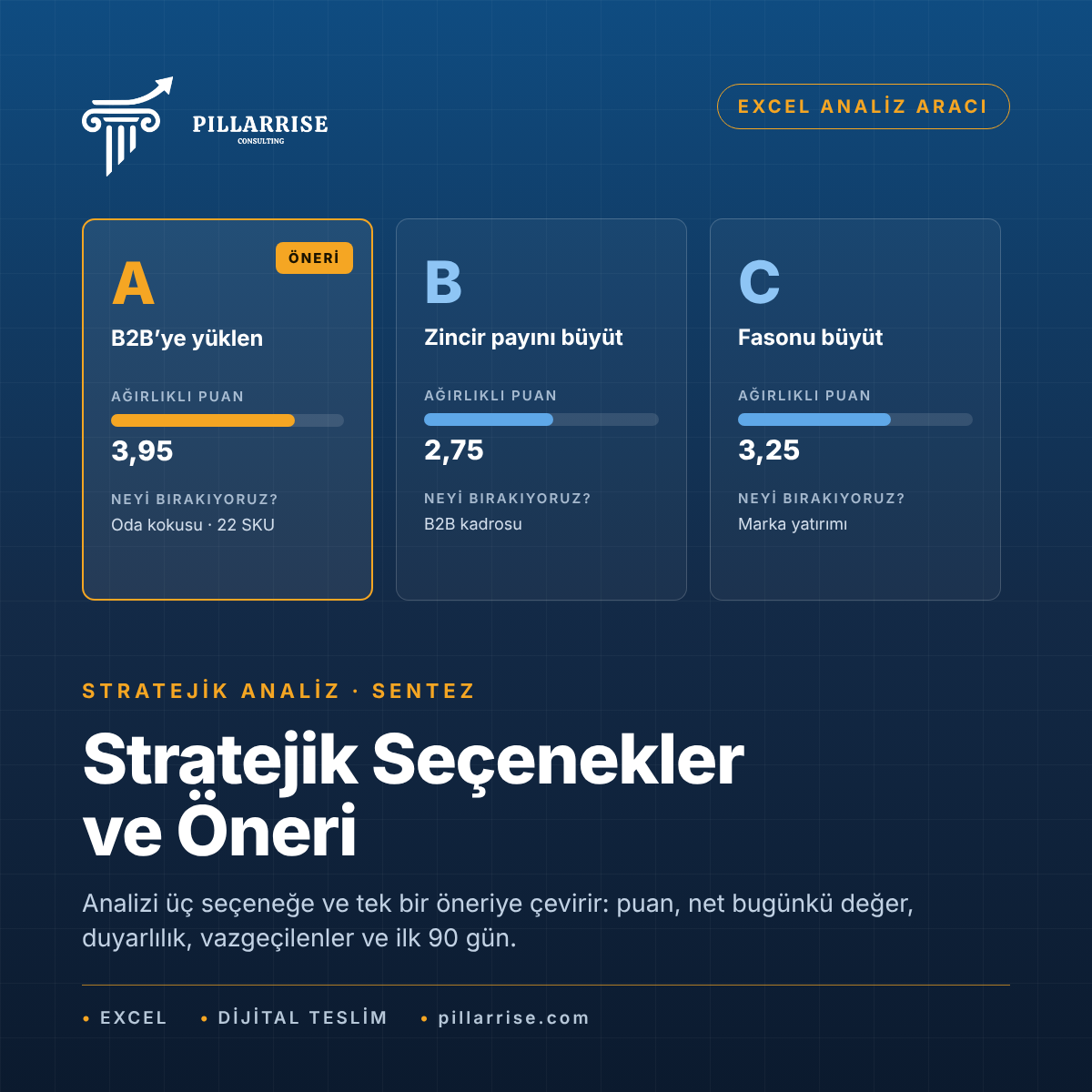 Stratejik Seçenekler ve Öneri Excel Aracı